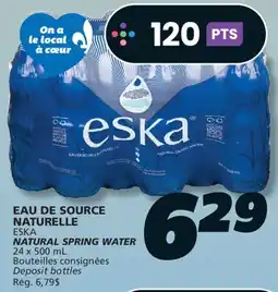 IGA ESKA NATURAL SPRING WATER offer