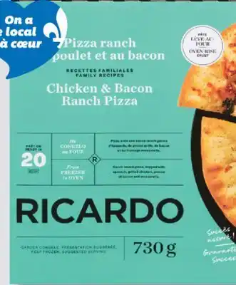 IGA RICARDO FROZEN PIZZA offer
