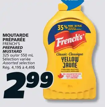 IGA FRENCH'S PREPARED MUSTARD offer