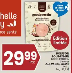 IGA GOOD PROTEIN S'mores ALL-IN-ONE SHAKE offer