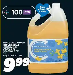 IGA COMPLIMENTS CANOLA OR VEGETABLE OIL offer