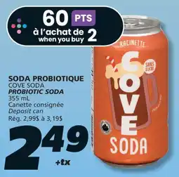 IGA COVE SODA PROBIOTIC SODA offer
