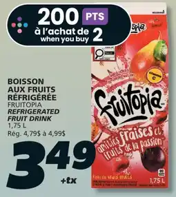 IGA FRUITOPIA REFRIGERATED FRUIT DRINK offer