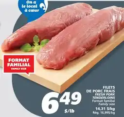 IGA FRESH PORK TENDERLOINS offer