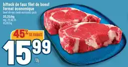 Marché Adonis BIFTECK DE FAUX FILET DE BOEUF FORMAT ÉCONOMIQUE | BEEF RIB EYE STEAK ECONOMIC PACK offer