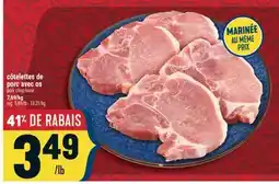 Marché Adonis côtelettes de porc avec os | pork chop bone offer