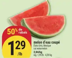 Marché Adonis melon d'eau coupé | cut watermelon offer