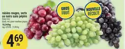Marché Adonis raisins rouges, verts ou noirs sans pépins | black, red, green seedless grapes offer