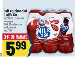 Marché Adonis lait au chocolat Lait's Go | Milk 2Go chocolate milk offer
