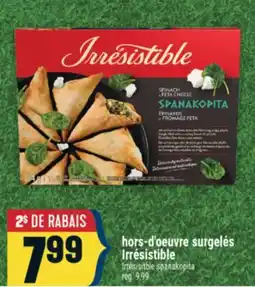 Marché Adonis hors-d'oeuvre surgelés Irrésistible | Irrésisitble spanakopita offer