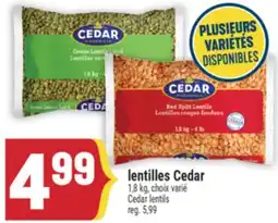 Marché Adonis lentilles Cedar | Cedar lentils offer
