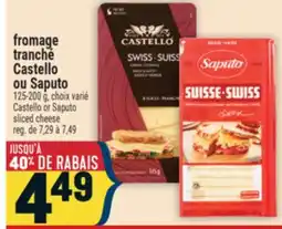 Marché Adonis fromage tranché Castello ou Saputo | Castello or Saputo sliced cheese offer
