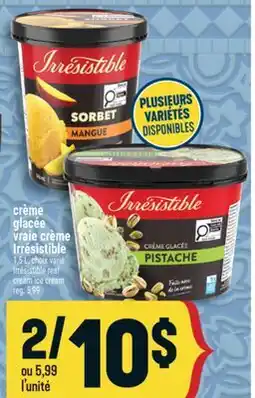 Marché Adonis CRÈME GLACÉE VRAIE CRÈME IRRÉSISTIBLE | IRRÉSISTIBLE REAL CREAM ICE CREAM offer
