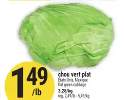 Marché Adonis chou vert plat offer