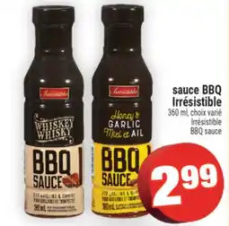 Super C sauce BBQ Irrésistible | Irrésistible BBQ sauce offer