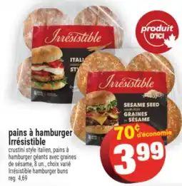 Super C pains à hamburger Irrésistible | Irrésistible hamburger buns offer