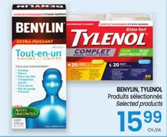 Uniprix BENYLIN, TYLENOL Produits sélectionnés / Selected products offer
