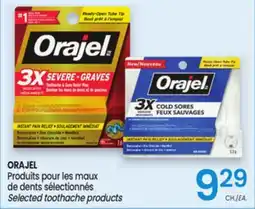 Uniprix ORAJEL Produits pour les maux de dents sélectionnés /Selected toothache products offer