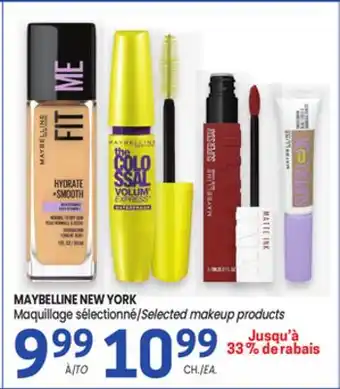 Uniprix MAYBELLINE NEW YORK Maquillage sélectionné/Selected makeup products offer