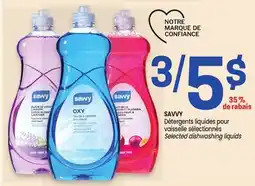 Uniprix SAVVY Détergents liquides pour vaisselle sélectionnés offer