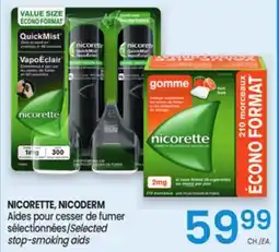 Uniprix NICORETTE, NICODERM Aides pour cesser de fumer sélectionnées/Selected stop-smoking aids offer