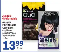 Uniprix GARNIER, L'ORÉAL PARIS Colorations capillaires sélectionnées /Selected hair colors offer