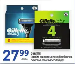 Uniprix GILLETTE Rasoirs ou cartouches sélectionnés /Selected razors or cartridges offer