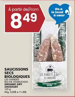 Rachelle-Bery Grocery LES VIANDES BIO DE CHARLEVOIX ORGANIC DRY SAUSAGES offer