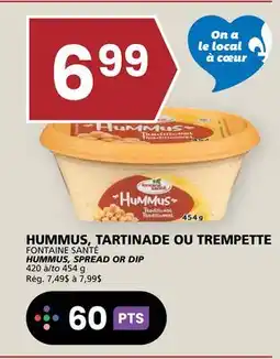 Rachelle-Bery Grocery FONTAINE SANTÉ HUMMUS, SPREAD OR DIP offer