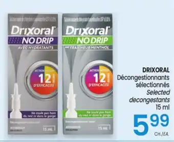 Uniprix DRIXORAL Décongestionnants sélectionnés / Selected decongestants offer