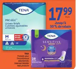 Uniprix TENA Produits pour l'incontinence sélectionnés Selected bladder leak products offer