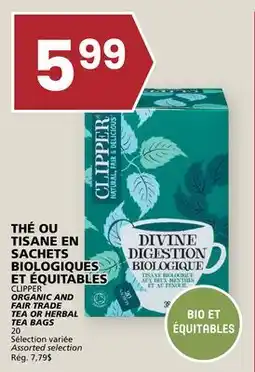 Rachelle-Bery Grocery CLIPPER ORGANIC AND FAIR TRADE TEA OR HERBAL TEA BAGS offer