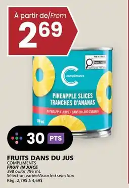 Rachelle-Bery Grocery COMPLIMENTS FRUIT IN JUICE offer