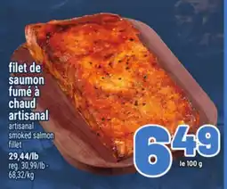 Metro FILET DE SAUMON FUMÉ À CHAUD ARTISANAL | ARTISANAL SMOKED SALMON FILLET offer