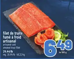 Metro FILET DE TRUITE FUMÉ À FROID ARTISANAL | ARTISANAL COLD SMOKED TROUT FILLET offer