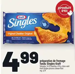 Metro PRÉPARATION DE FROMAGE FONDU SINGLES KRAFT | KRAFT SINGLES PROCESS CHEESE FOOD offer