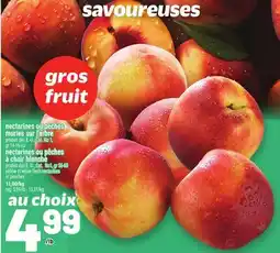 Metro NECTARINES OU PÊCHES À CHAIR JAUNE OU BLANCHE | YELLOW OR WHITE FLESH NECTARINES OR PEACHES offer