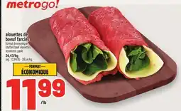Metro ALOUETTES DE BŒUF FARCIES EN FORMAT ÉCONOMIQUE | STUFFED BEEF ALOUETTES VALUE PACK offer