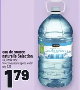 Metro EAU DE SOURCE NATURELLE SELECTION | SELECTION NATURAL SPRING WATER offer