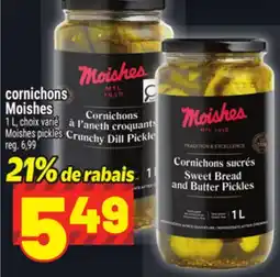 Metro CORNICHONS MOISHES | MOISHES PICKLES offer