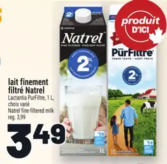 Metro LAIT FINEMENT FILTRÉ NATREL | NATREL FINE-FILTERED MILK offer