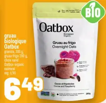 Metro GRUAU BIOLOGIQUE OATBOX | OATBOX ORGANIC OATMEAL offer