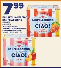 Provigo EAU PÉTILLANTE CIAO! SAN PELLEGRINO, 6X330 ML | SAN PELLEGRINO CIAO! SPARKLING WATER offer