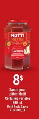 Provigo SAUCE POUR PÂTES MUTTI, 660 ML | MUTTI PASTA SAUCE offer