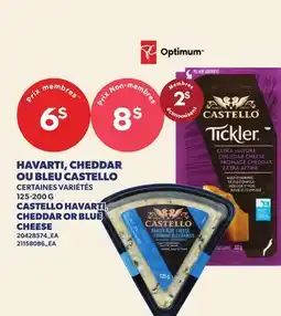 Provigo HAVARTI, CHEDDAR OU BLEU CASTELLO, 125-200 G | CASTELLO HAVARTI, CHEDDAR OR BLUE CHEESE offer