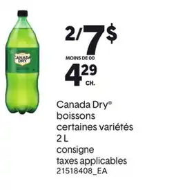 Provigo CANADA DRY BOISSONS offer