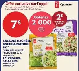 Provigo SALADES HACHÉES AVEC GARNITURE PC, 282-369 G | PC CHOPPED SALAD KITS offer