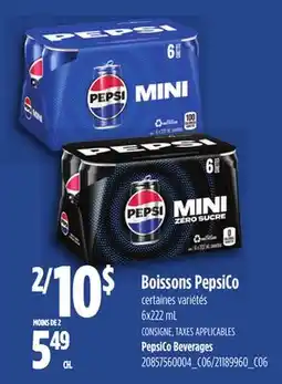 Provigo BOISSONS PEPSICO, 6X222 ML | PEPSICO BEVERAGES offer