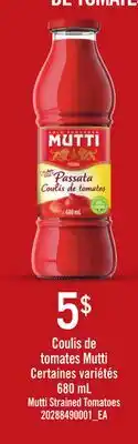 Provigo COULIS DE TOMATES MUTTI, 680 ML | MUTTI STRAINED TOMATOES offer