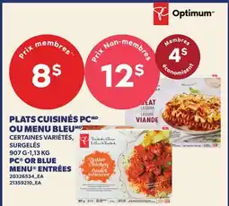 Provigo PLATS CUISINÉS PC OU MENU BLEU, 907 G-1,13 KG | PC OR BLUE MENU ENTRÉES offer